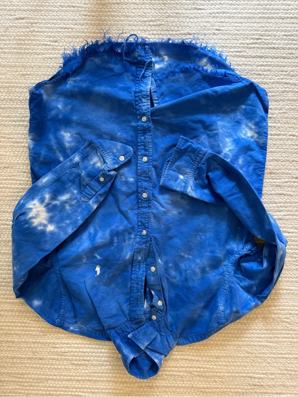 Ralph Lauren Blue Tie-Dye Button-Up Shirt